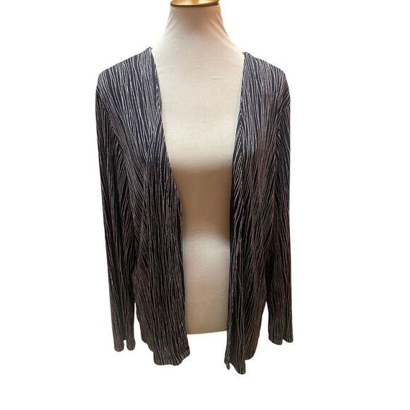 Graff Black and White Vintage Open Cardigan with Matching Camisol Blouse Size X- - Picture 11 of 15